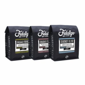 Fidalgo Coffee Dark Roast Pack - Organic French, Organic Italian, Seacoast Blend