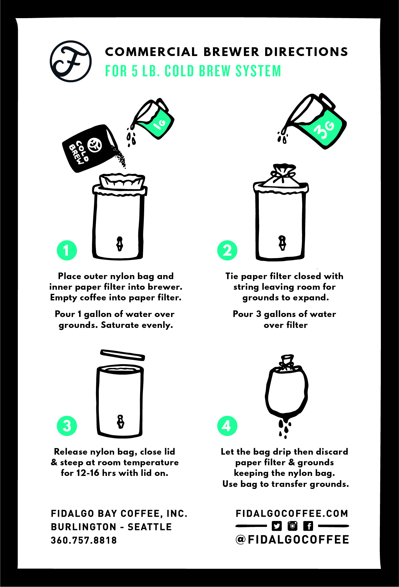 Fidalgo coffee cold brew light roast